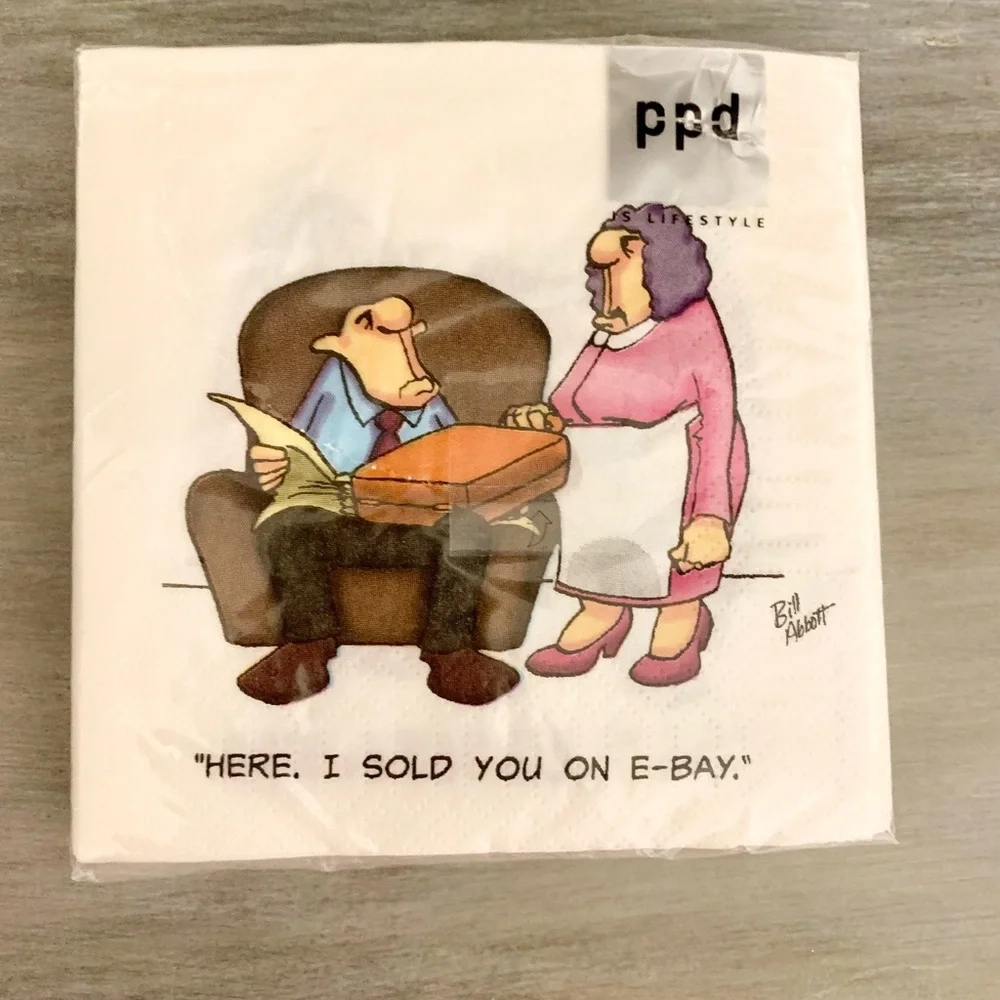 Cocktail Napkins PPD Quips Yellow funny gag gift party napkins dessert napkins